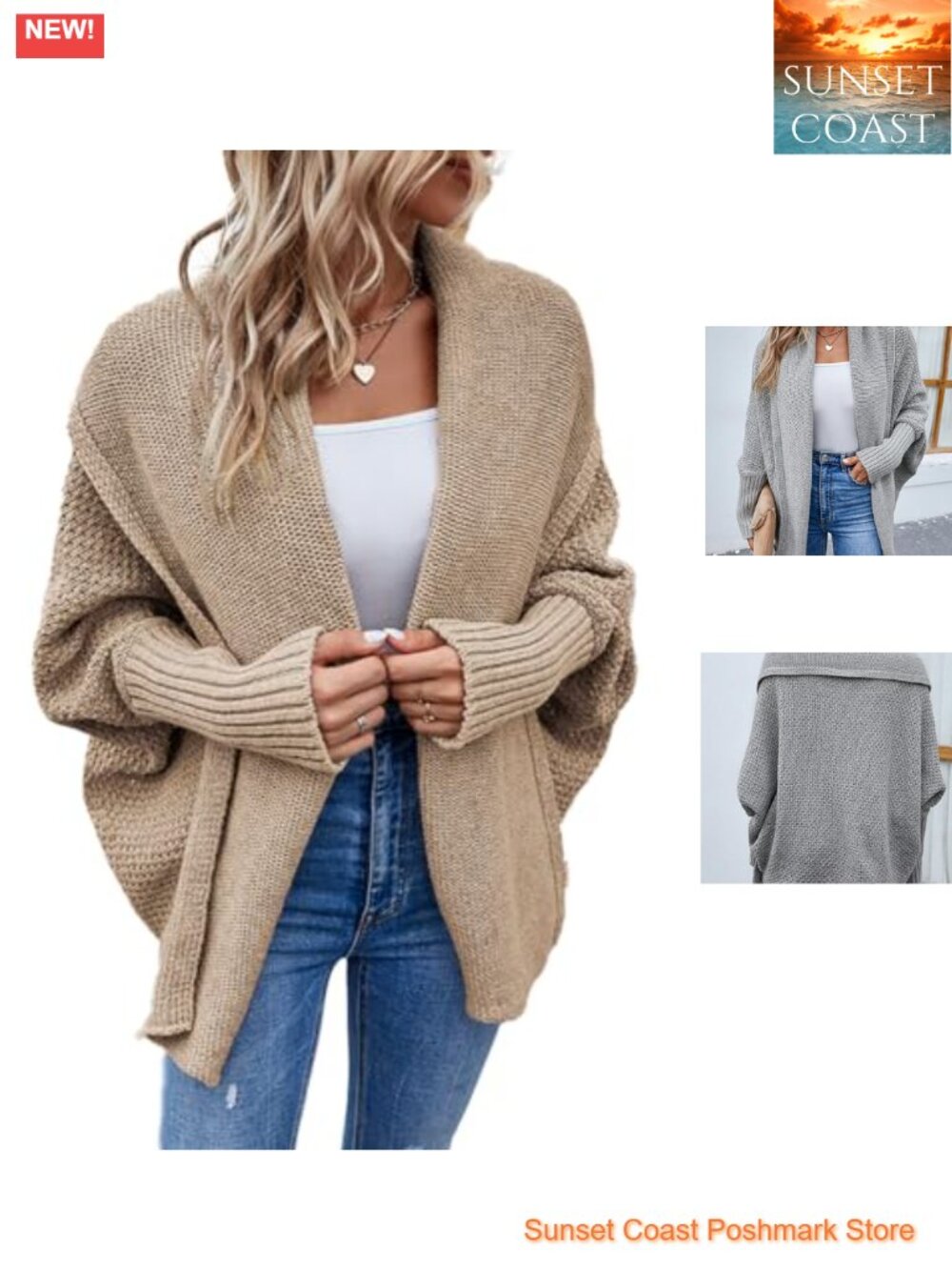 Cashmere Blend Knit Shawl Wrap Open Front Cardigan Cape Scarf Shrug